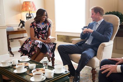 First Lady Michelle Obama and Prince Harry.