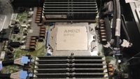 An EPYC Turin CPU sitting in a socket.