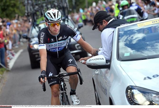 Jan Bakelants (Omega Pharma) back at the medical car