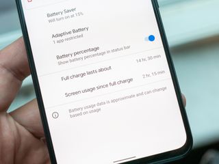 Google Pixel 4 XL battery life settings