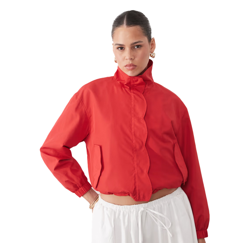 red windbreaker, Miss Selfridge