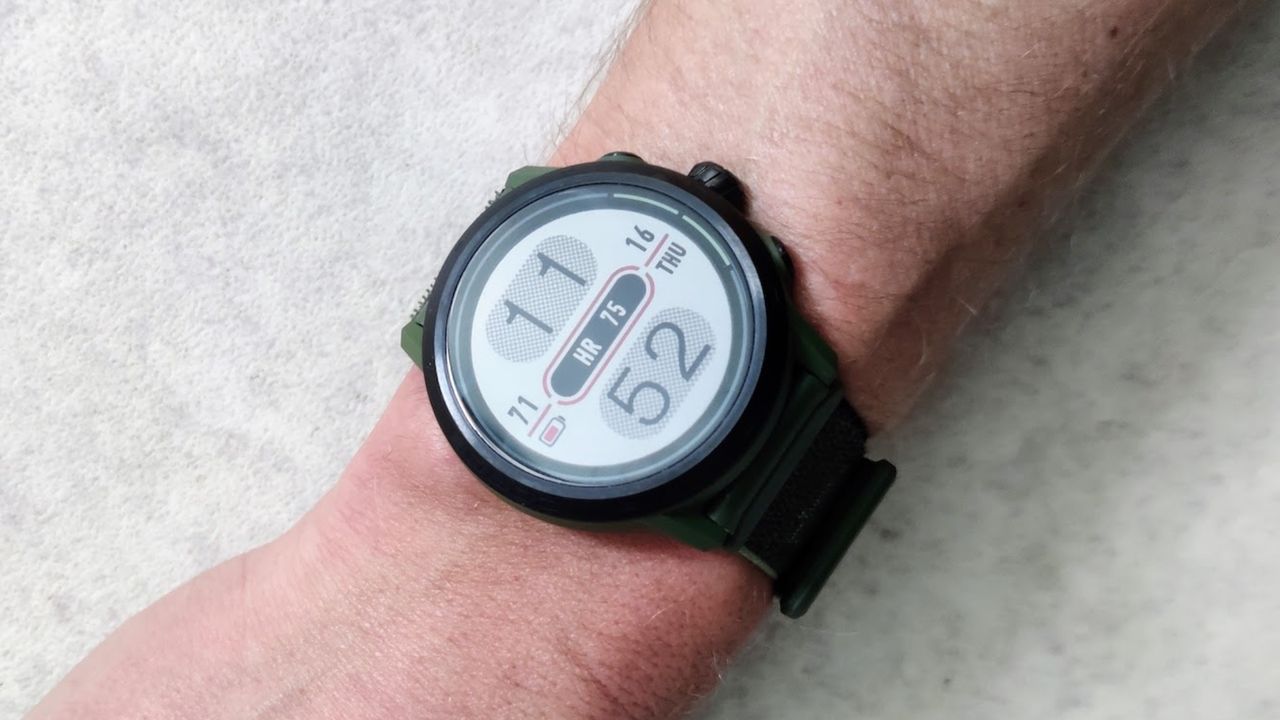  Coros Apex 2 Pro smartwatch on a male cyclist&#039;s wrist