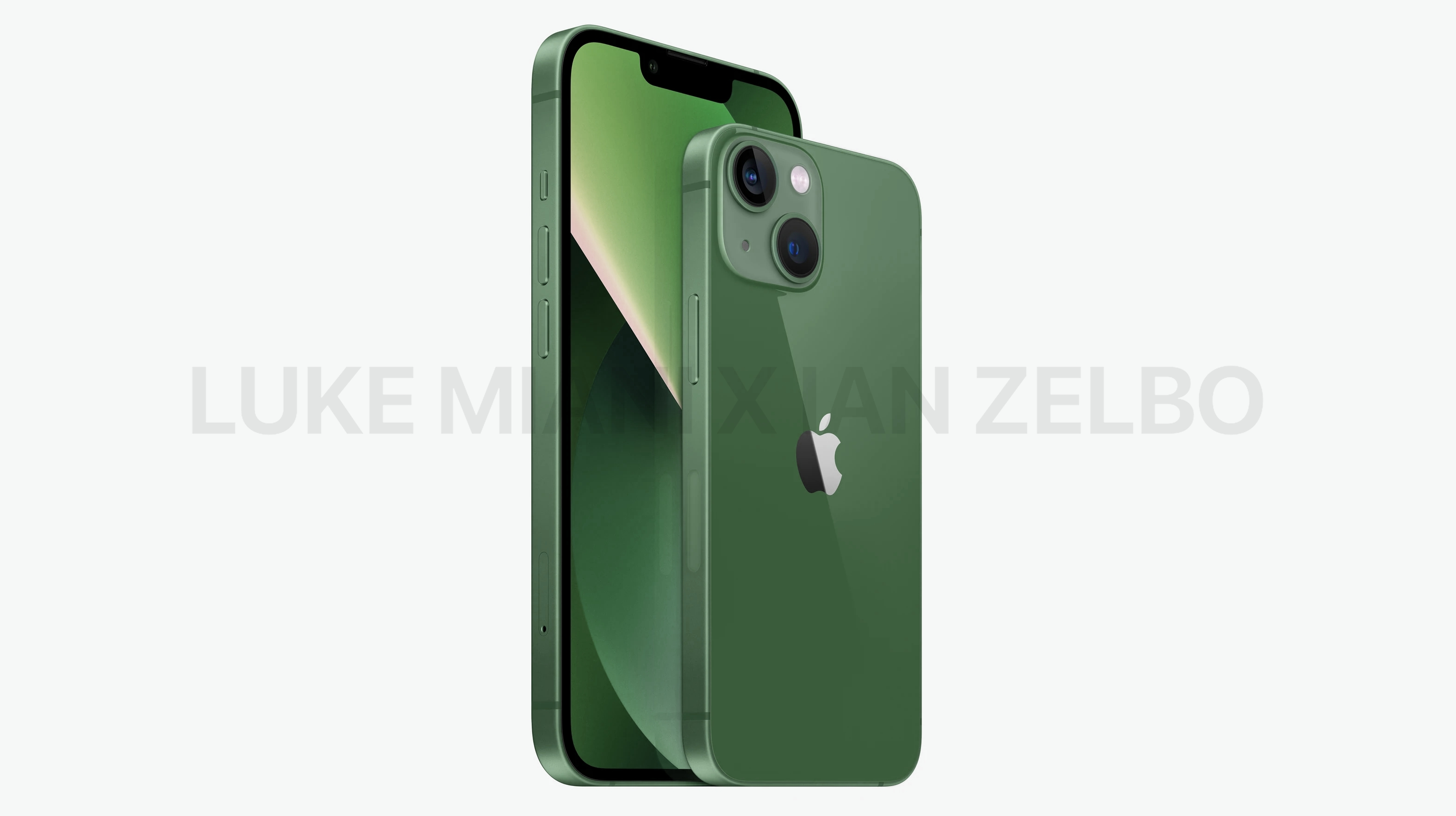 A leaked image of the iPhone 13 in green