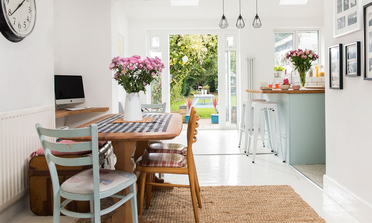 kitchen with view to garden 