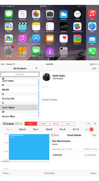 iPhone 6 Plus in landscape view