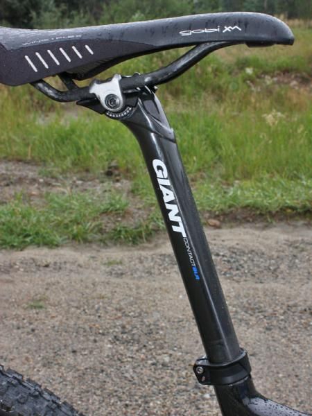 The new Giant Contact SLR carbon seatpost is said to weigh as little as 190g in a 375mm length.