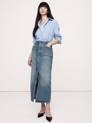 Banana Republic, Denim Maxi Skirt