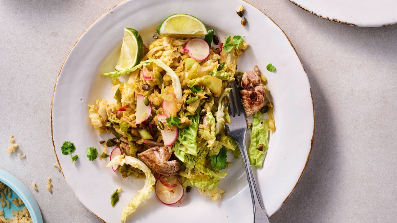 Pork and cabbage stir-fry 