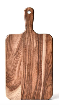 Acacia Wood Cutting Board 14”x7”
RRP: $21.99/£33.32
Picture the board covered in cheeses, crackers and cured meats as you host your friends. This wooden board is ideal for party spreads or just to give your kitchen a rustic feel.