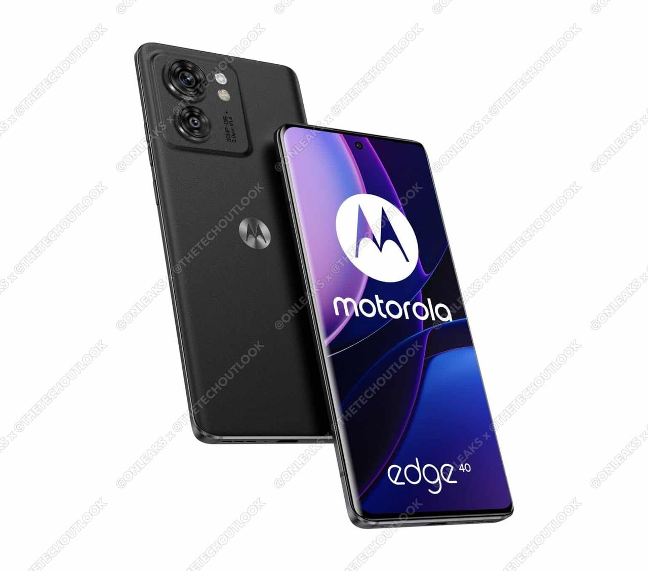Motorola Edge 40 back and front renders