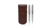 J by Jasper Conran - Brown pen and pencil set with leather case 