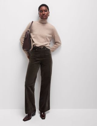 Cord Wide Leg Trousers