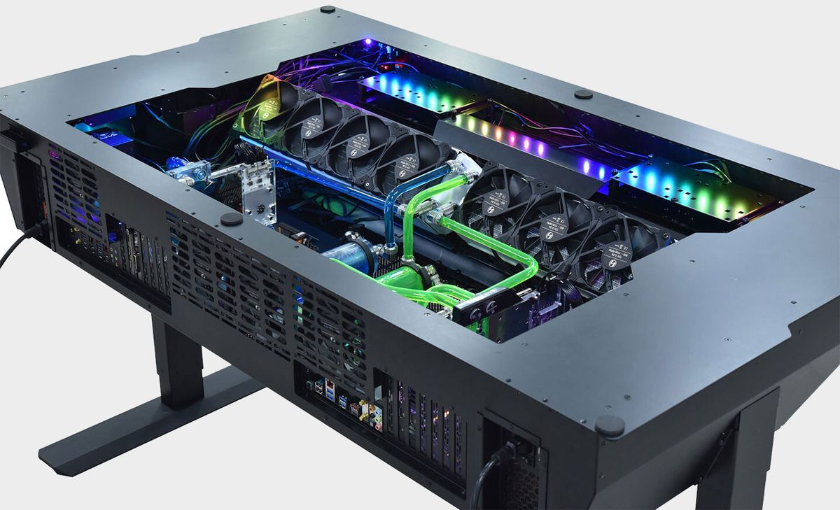 You Can Fit Two Liquid Cooled Pcs Inside This Motorized Standing