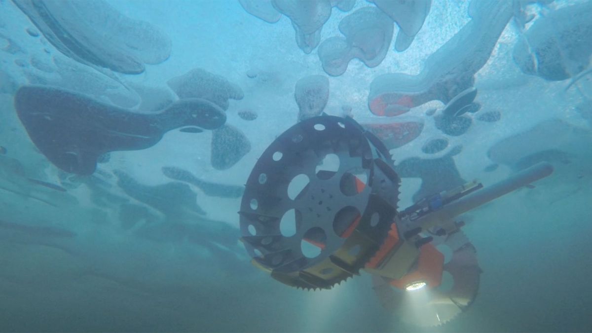 A prototype undersea rover called BRUIE being tested in Alaska in 2015.