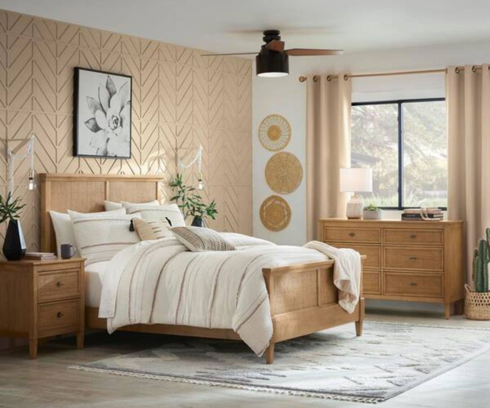 Home Depot furniture in a bedroom.