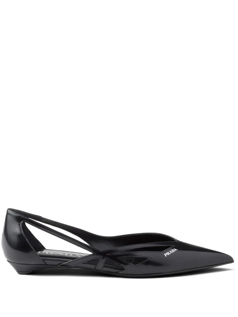 Prada Leather Cut-Out Ballerinas | 35.5