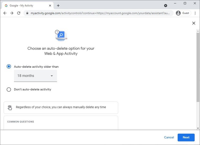 Delete Google Assistant Data Ss
