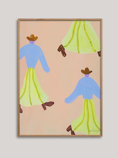 The Poster Club Dancing Cowgirls Wall Art Print