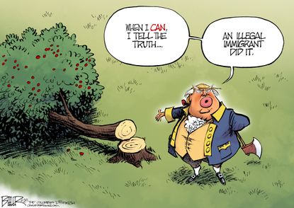 U.S. Trump cherry tree lie immigration