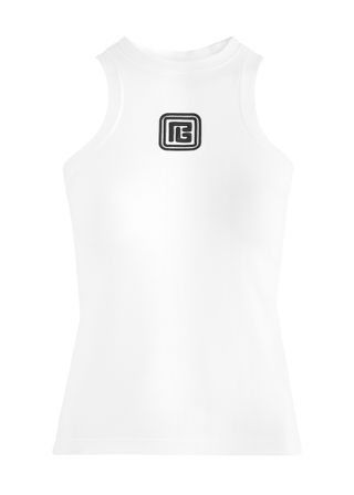 Logo-Embroidered Jersey Tank