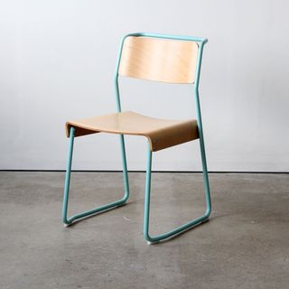 turquoise utility chair