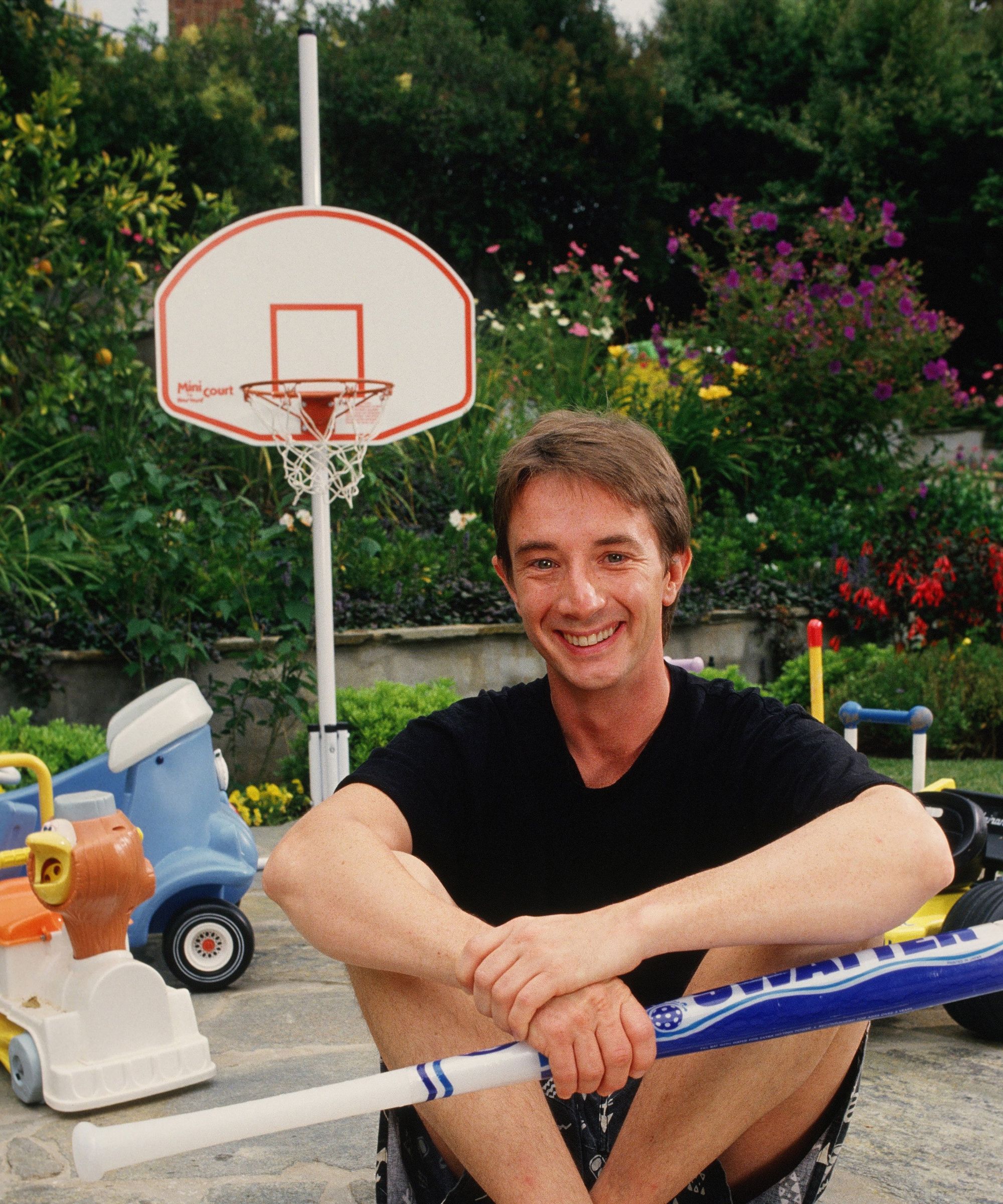 martin short in his backyard 1988
