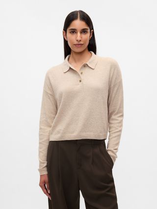 Gap, Cashsoft Relaxed Polo Sweater