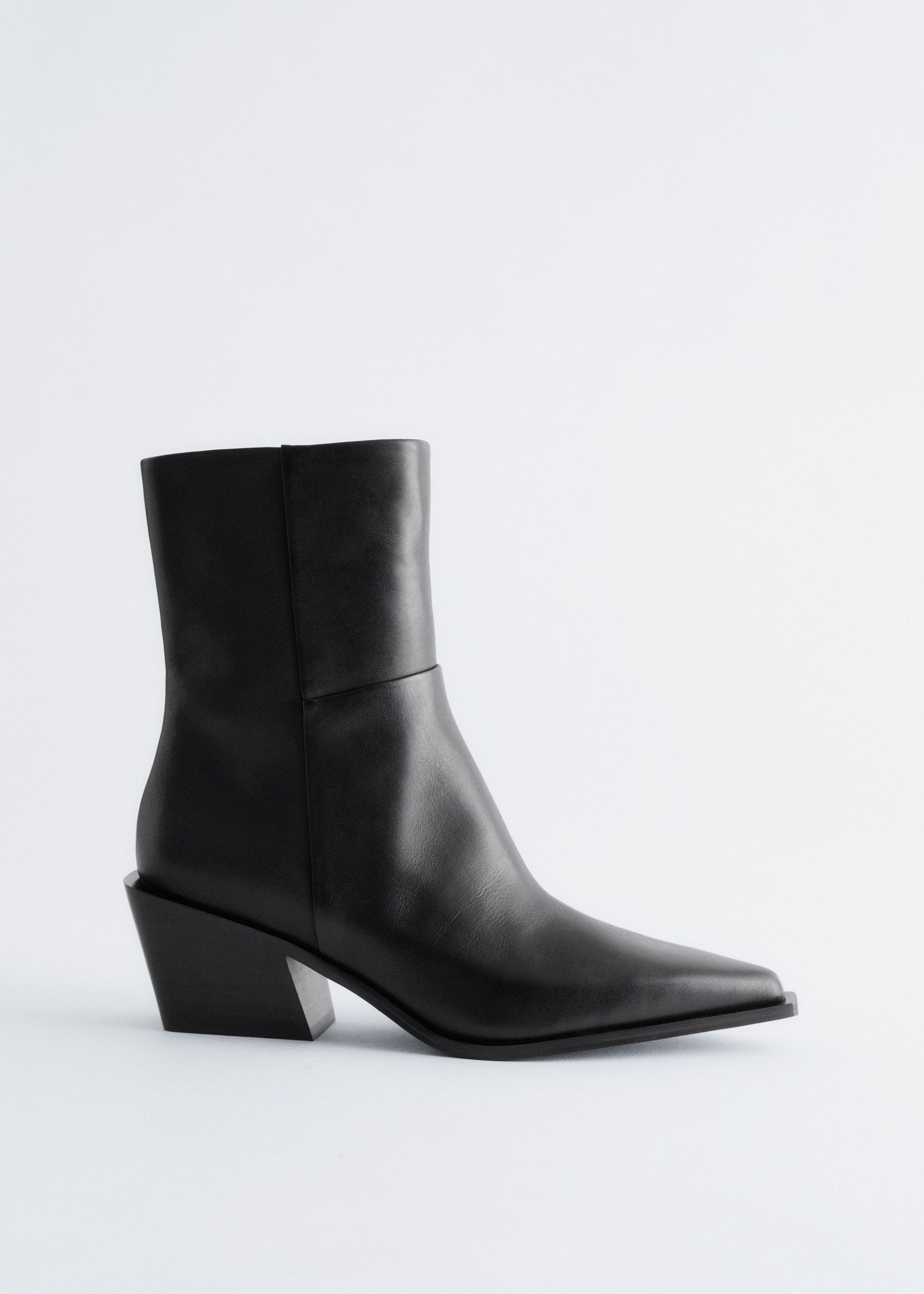 Sleek Leather Cowboy Boots