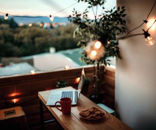 Lighting on a balcony