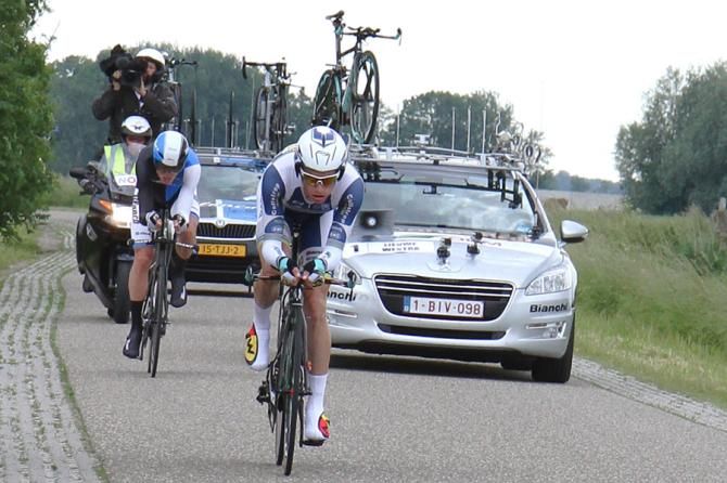 Westra passed Lars Boom on course