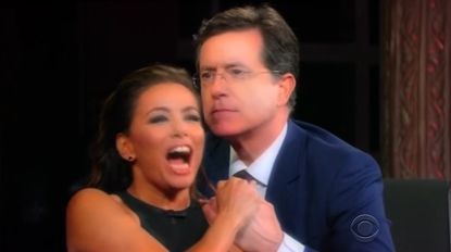 Stephen Colbert and Eva Longoria perform a soap opera