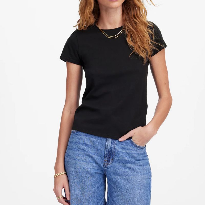 black t-shirt