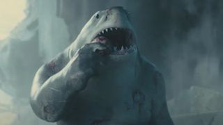 still of King Shark from The Suicide Squad