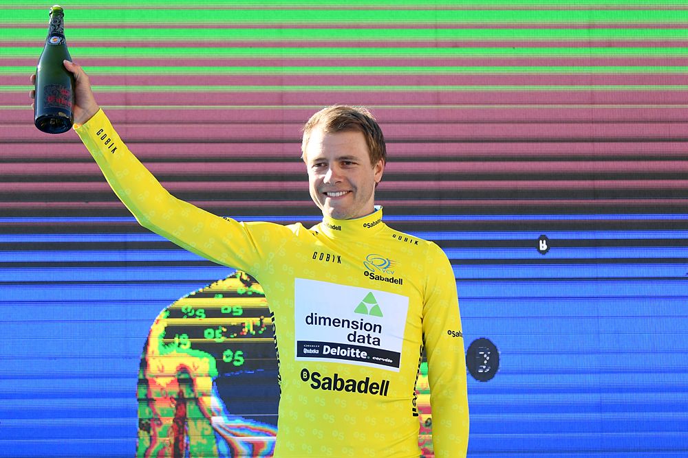 Edvald Boasson Hagen (Dimension Data) wins the time trial and takes leader's jersey at Volta a la Valenciana