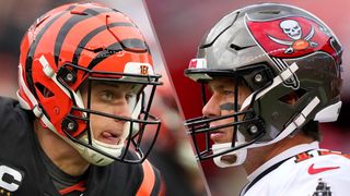 (L to R) Joe Burrow and Tom Brady will face off in the Bengals vs Buccaneers live stream