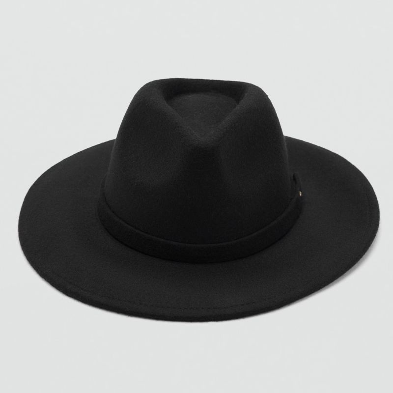 black wool fedora