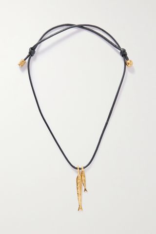 + Net Sustain Gone Fishing Gold-Plated Cord Necklace