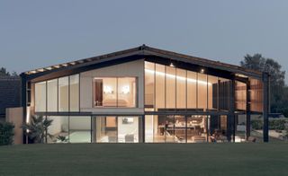 house with glass exterior