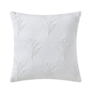 Floral Pleated Cotton Decorative Pillow 