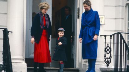 Prince Williams First day at Wetherby School, in London