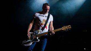 Peter Hook and his group The Light perform in concert at Theater Quirinetta on april 07, 2017 in Rome, Italy.