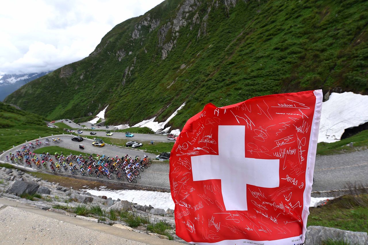 Swiss fans show their support
