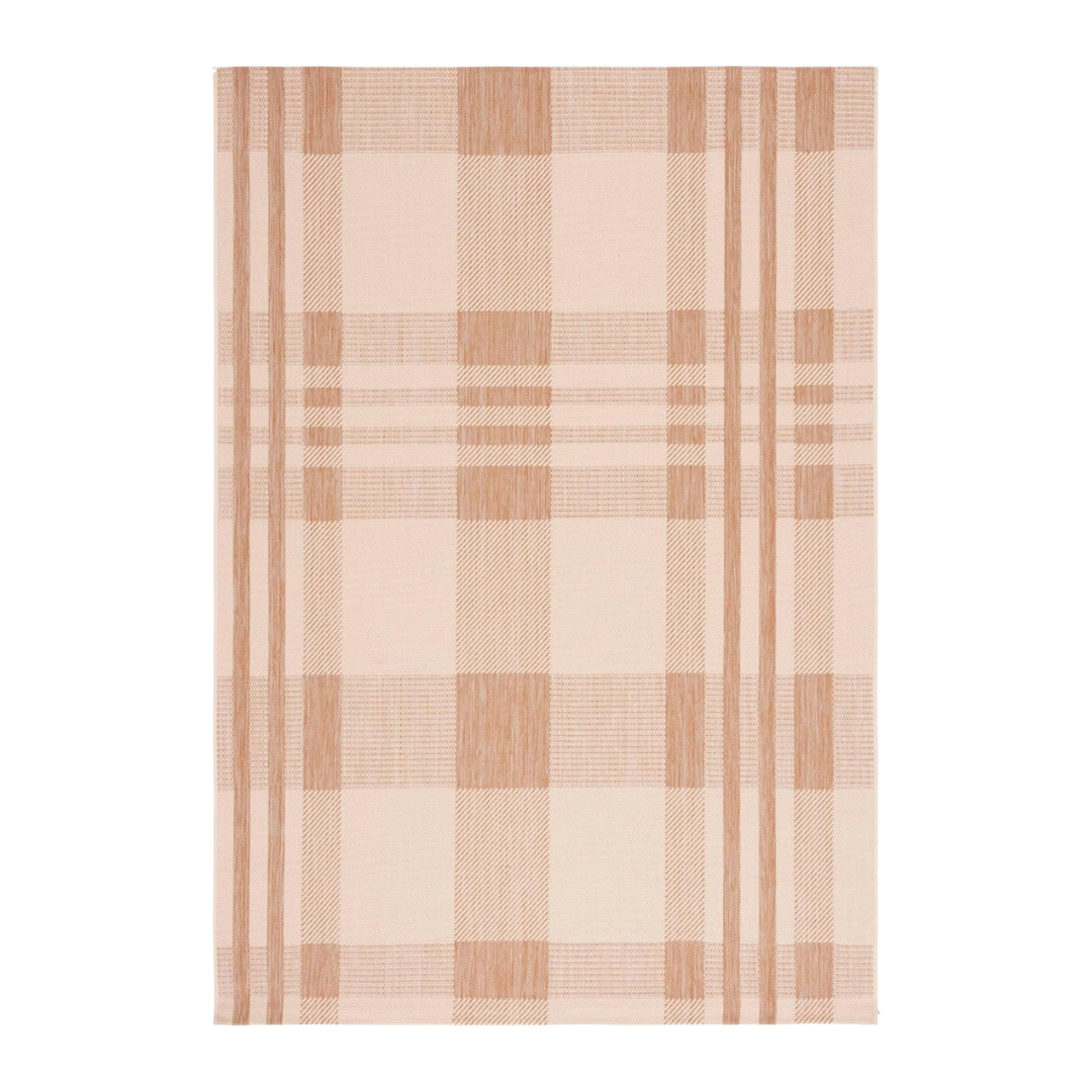 SAFAVIEH, Washable Outdoor Gingham Rug, 5'3&amp;quot; x 7'6&amp;quot;