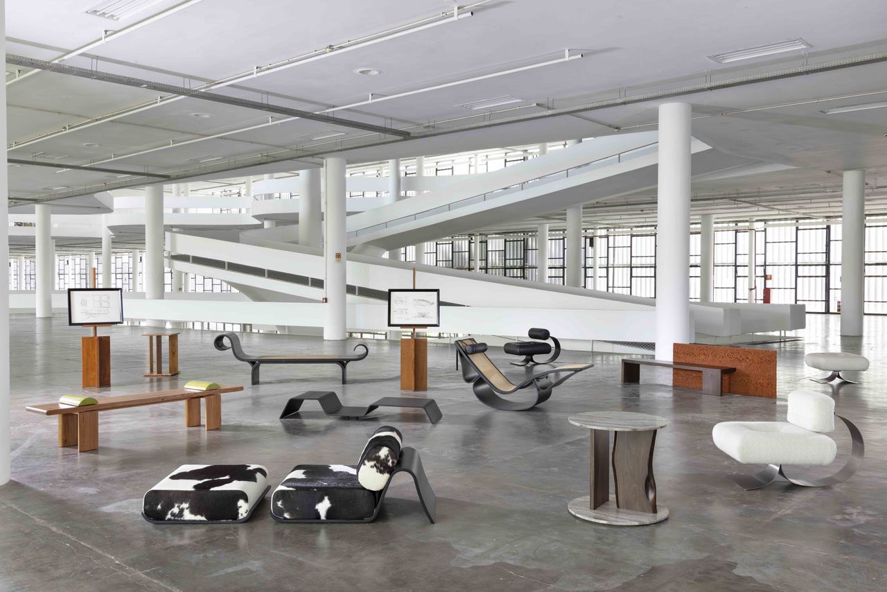 Furniture in an industrial space