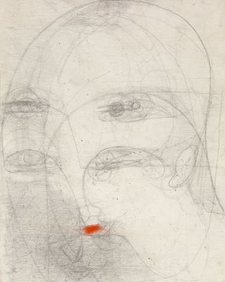 Marisa Merz abstract artwork of face