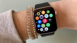 a photo of the Peloton app on the apple watch