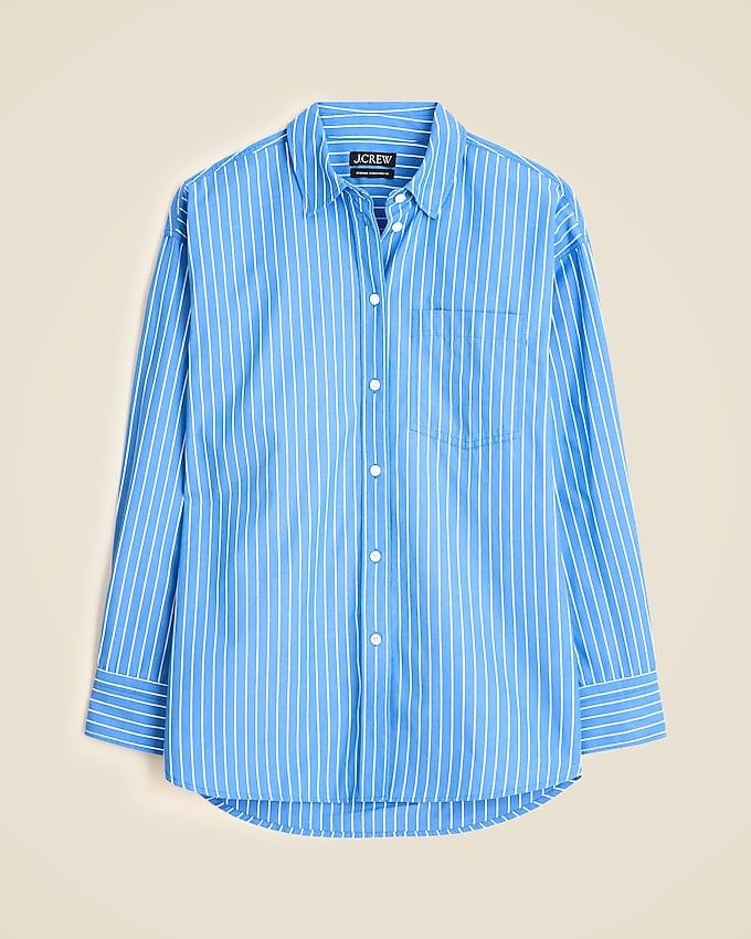 Étienne Oversized Shirt in Striped Cotton Poplin