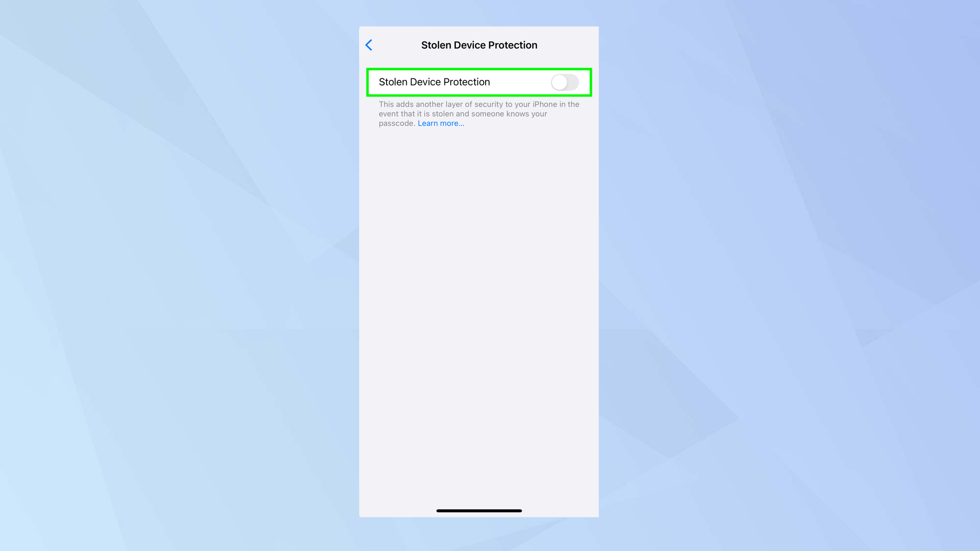 How to use Stolen Device Protection on iPhone