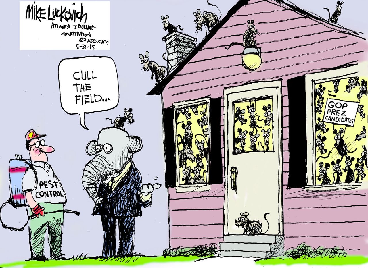 Political cartoon U.S. GOP 2016 Candidates