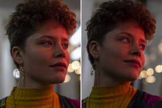 Here you can see the focus is correctly on the closest eye in the left portrait, but has slipped onto the farther away eye in the image on the right so it doesn't have the same impact.
